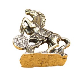 Folpus Miniature Horse Figurine Small Desktop Horse Ornament Artwork Birthday Gift Horse Statue Miniature Sculpture for Office Table