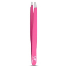 Precise Facial Hair Removal Tweezers Flat Tip Professional Plucking Eyebrow Ingrown Hair, Splinter, Blackhead and Tick Removal Tweezers for Men & Women | Multi Colour (Pink, Flat Tip)