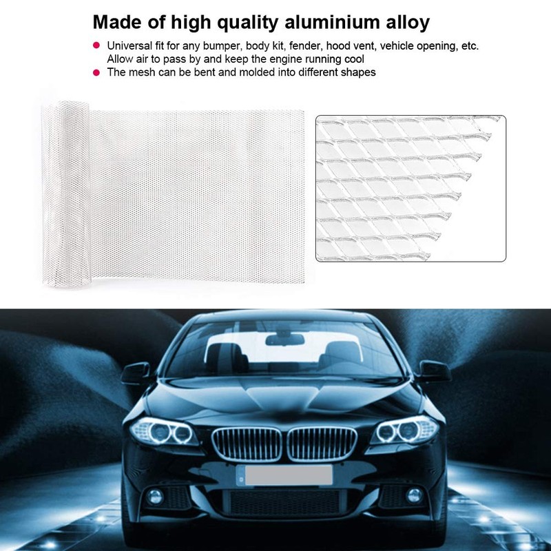 Car Grille Mesh, 100 * 33cm/ 40 * 13inch Aluminum
