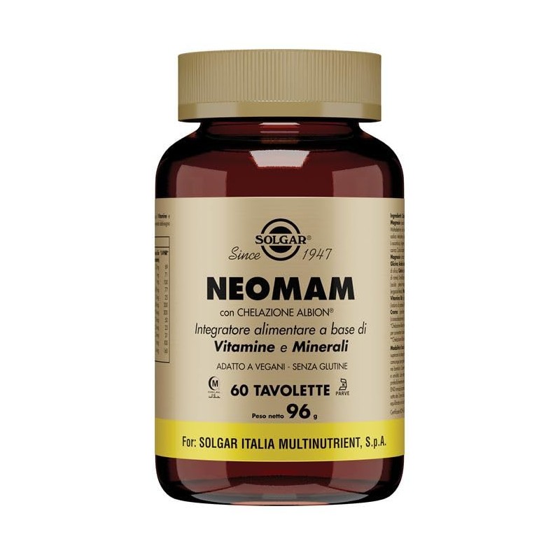 Solgar Neomam, 60 tavolette – Folato e micronutrienti per gravidanza