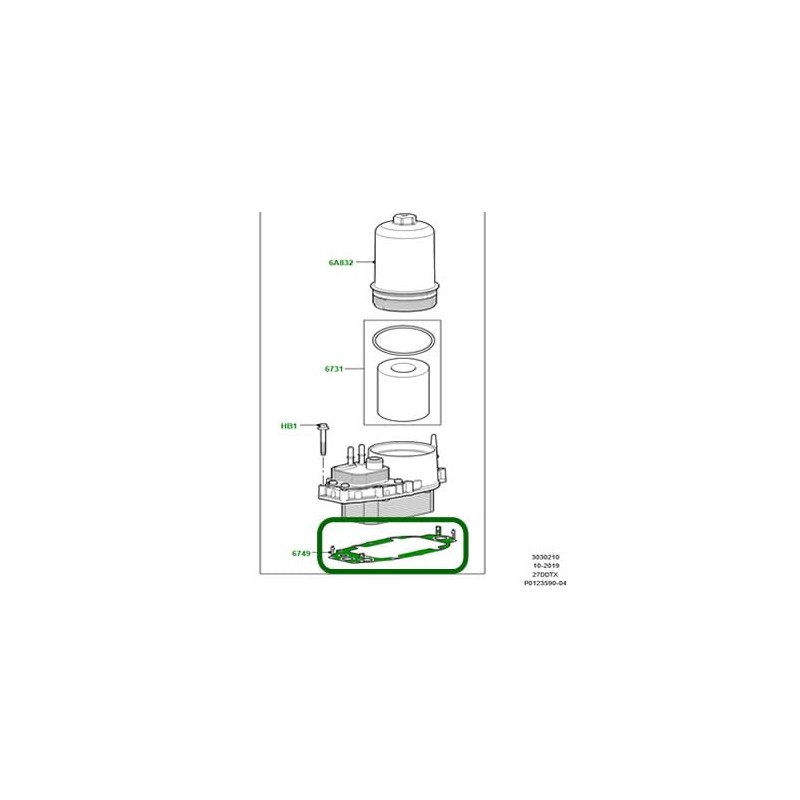 Engine Oil Cooler Gasket Compatible with Land Rover LR4 LR3