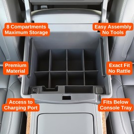 Vehicle OCD - Center Console Divider and Tray Organizer for Chevy Suburban/Tahoe/GMC Yukon/XL (Full Console w/Bucket Seats ONLY) (2015-2020) - Made in USA - SLX507