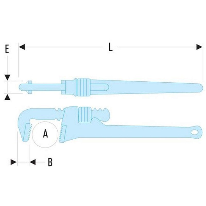 FACOM 131A.8 Series 131A Steel Stillson Model Wrench, 27 mm