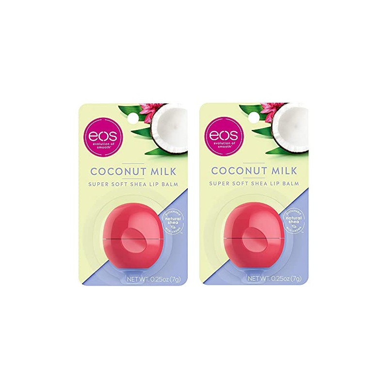 eos Visibly Soft Lip Balm Esfera, Leche de Coco, 2