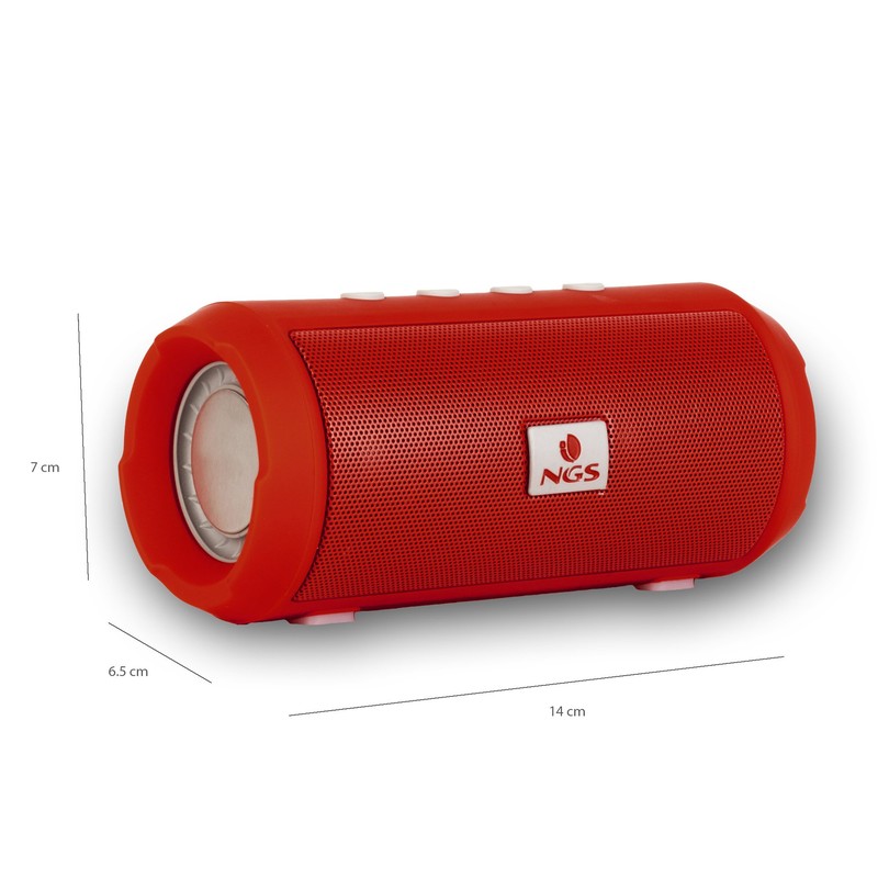 NGS Tumbler Red - Portable Speaker 6W Compatible with Bluetooth