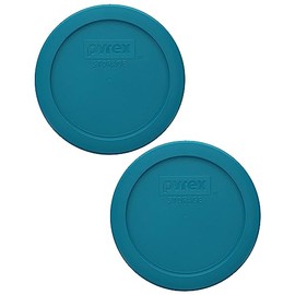 Pyrex 7200-PC 2-Cup Adriatic Blue Food Storage Replacement Lid (2-Pack) - Made in USA