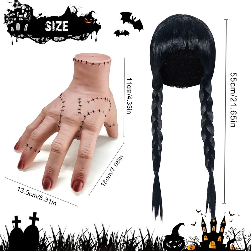 Wednesday Addams Wig for Children Women