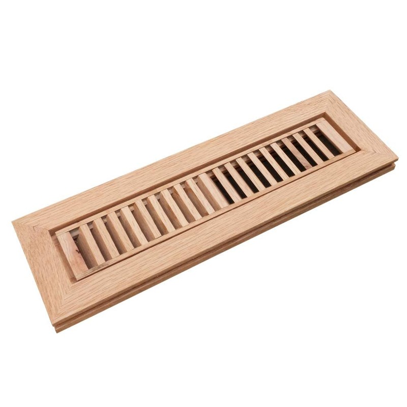 Homewell Red Oak Wood Floor Register, Flush Mount Vent Cover,