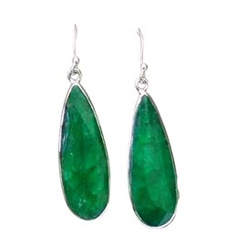 Kanika Jewelry Trove Emerald Teardrop 925 Sterling Silver Earrings, Drop Earrings, Lapis Lauzli Earrings, Mother of Pearl Earrings for Women
