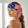 Exacoo Red White and Blue Patriotic American Flag Tie Headband