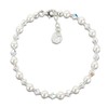 Schöner-SD Fine Pearl Bracelet with Sparkling Crystal and 925 Silver