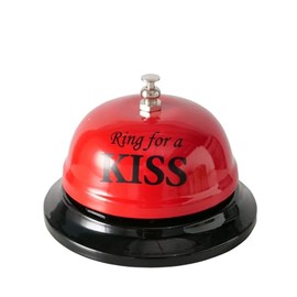 Ring for a Kiss Red and Black 8.5cm Diameter Funny Bell for Special Occasion