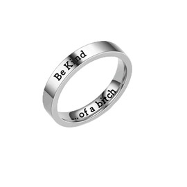 MIFYNN Be Kind of A Bich Ring Stainless Steel Rings Inspirational Friendship Ring Be Kind... of A Bich Ring for Women(8)