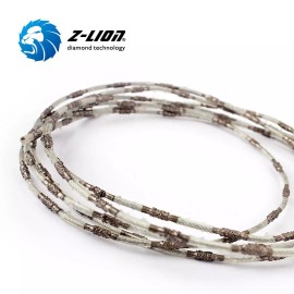 Z-LION 5M D2.2mm Diamond Ultra-thin Rope Saw Cutting Marble Granite Stone