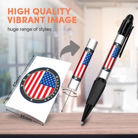 Destination Vinyl ltd Beautiful and comfortable Set of four Matching Pen - Washington USA Flag America #9233