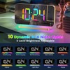 Poeroa Projection Alarm Clock for Bedroom,7.4" LED Mirror Digital Clock