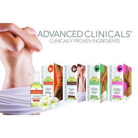 Advanced Clinicals Collagen Lifting Body Oil with Vitamin C, Vitamin E fo neck, decollete, upper arms, thighs. 4oz. (Two - 4oz)