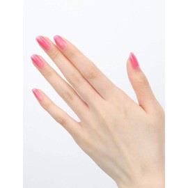 QLOLIS Premium - Juego de pegatinas de uñas de gel para manicura con 1 lima de uñas (rosa intenso)