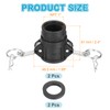PATIKIL 2PCS 1" Aluminum Cam and Groove Fitting Part-D Dust