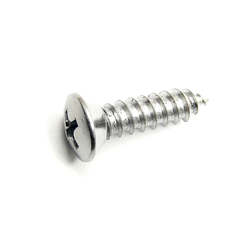 Retro-Motive Chrome #10 x 3/4" Phillips Oval Head Trim Screws