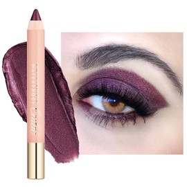Oulac Lápiz de ojos con purpurina impermeable, barra de sombra de ojos altamente pigmentada, suave y duradera, acabado brillante con purpurina, maquillaje de ojos mezclable, belleza vegana 0.13 oz