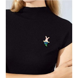 Magic Bunny Rabbit Brooch Pin for Women Girls Unisex Gold Plated Enamel Hat Animal Pet Brooches Lapel Pins Dainty Easter Holiday Jewelry Gift for Daughter Son