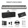 Folding Piano,88 Key Semi Weighted Keyboards Electric Piano,Portable Piano Keyboard,