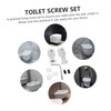 Tofficu 1 Set Toilet Screw Replacement Kit Side Mount Design
