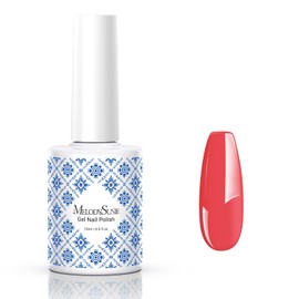 MelodySusie Fleurwee Plant Based Gel Nail Polish, Nail Polish Hema Free 21 Non Toxic Long Lasting No Chip Finger Toe Nail Art Manicure Salon DIY at Home Gifts for Women Watermelon Red P62