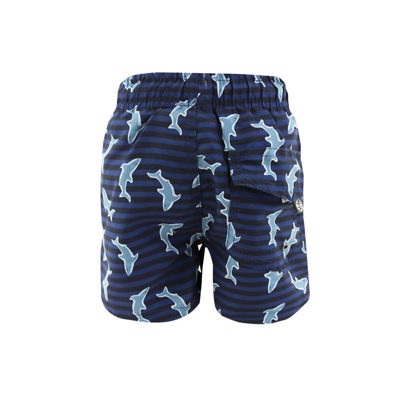 Traje de Baño para Bebe, Estampado Tiburones con Ajuste en