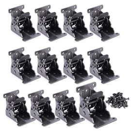 12 Pack Locking Hinge for Folding Table Brackets, TopDirect Heavy Duty Folding Brackets 90 Degree Self Locking Folding Hinge for Table Legs Furniture
