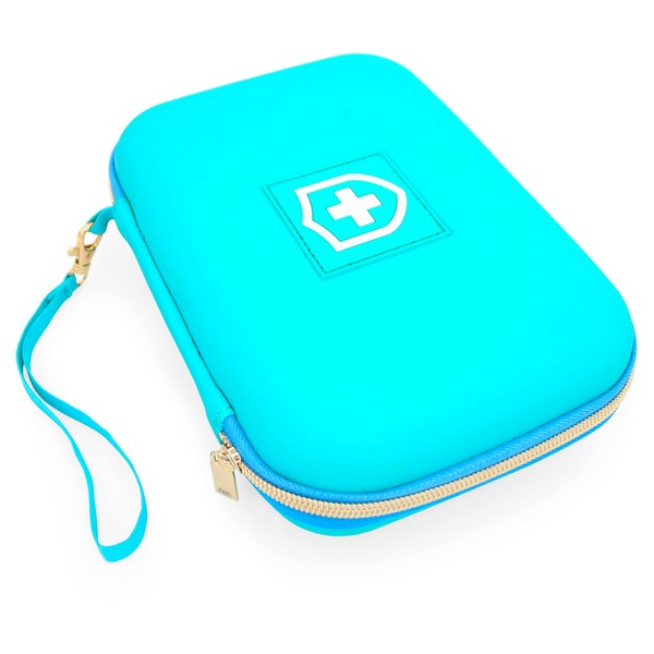 CASEMATIX 8" Turquoise Asthma Inhaler Case for Travel Fits Spacer,