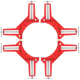 Glarks 4Pcs 90 Degree Right Angle Clamps, Corner Clamp for Woodworking, Adjustable Corner Square Clamp for DIY Fish Tanks Picture Frames Glass Holder