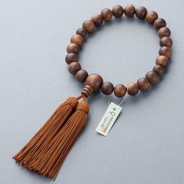 Butsudanya Takita Shoten Prayer Beads for Men, 22 Beads (Glossed), 22 Beads, Rosary Bag Included, Can be Used in All Sects, Men's Prayer Beads Kyoto Prayer Beads Certificates Included