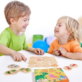 Memory Game Wooden Laying Card Game with Cute Animal Pairs for Children from 2 3 4 Years, Dinosaur Memory Game Educational Games Memory Game Memory Game Montessori Toy Educational