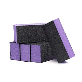 Skypia - Pulidor de uñas (4 lados), color negro y morado