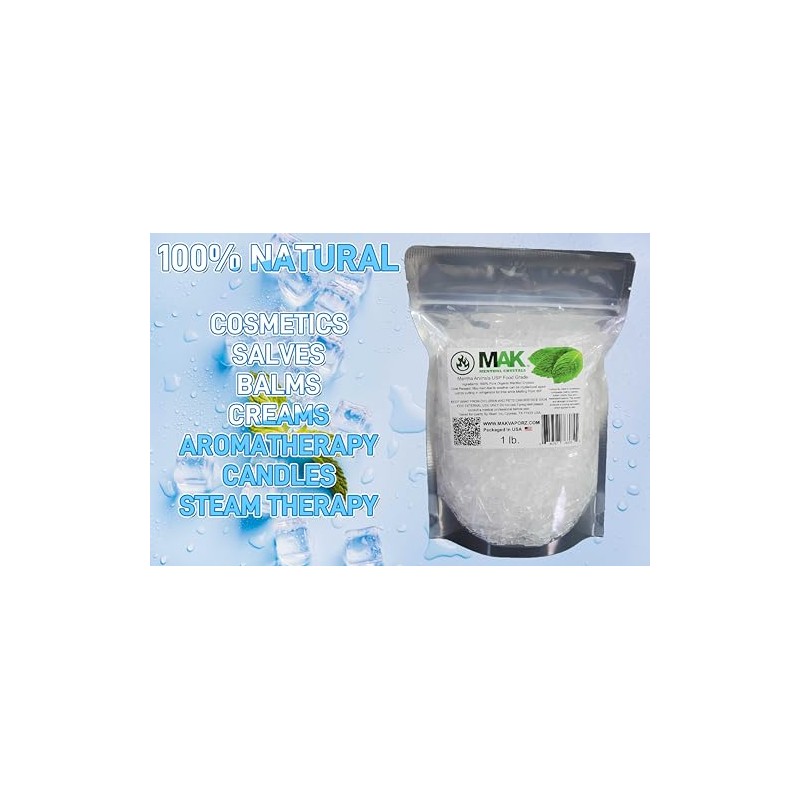 Menthol Crystals 100% Pure Organic Natural Spa Quality in 1