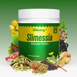 Slimessia Herbal Tea Powder for Digestion & Balance with Moringa & Green Tea –  | 400g | Vegan & Non-GMO | by Robutop