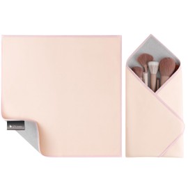 DUcare Self Adhesive Magic Makeup Bag, Portable Protective Cosmetic Pouch, Camera Lens Wrap Travel Organizer for Beauty Essentials, Gifts & Daily Use (Pink 13.5 Inch)