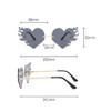 YUGLS Flame Melting Heart sunglasses Women/men Trendy Rimless Party Cute