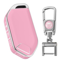 for Kia Key Fob Cover with Keychain.No Screws Required for Installation. Compatible with 2023 2024 2025 Telluride EV5 Sorento K4 K5 GT-Line Remote Smart Key Fob (Sakura Pink, Model-2)