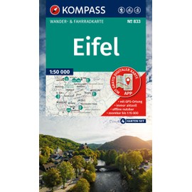 KOMPASS Wanderkarten-Set 833 Eifel (4 Karten) 1:50.000: Wander- und Fahrradkarte in einem - inklusive Offline-Verwendung in der KOMPASS-App. Wander-& Radwege. Langlaufen.