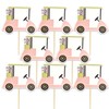 Gostman 8PCS Golf Cart Cupcake Toppers