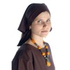 HEMAD Medieval Laudamie Cotton Headscarf, White, Beige, Black, Red, Brown,
