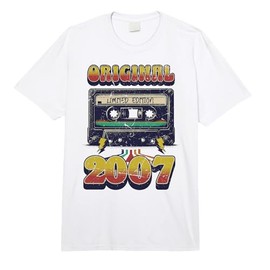 18th Birthday Retro Vintage 2007 Men Women Comfort Colors Adult Heavyweight T-Shirt