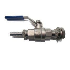 HomeBrewStuff 1/2" Stainless Steel Valve Weldless Bulkhead For Home Brew Kettle