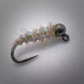 Thor Outdoor 3 Pc - Walt's Sexy Worm - Black and Cream - Size #14 Nymph Fly Fishing Flies