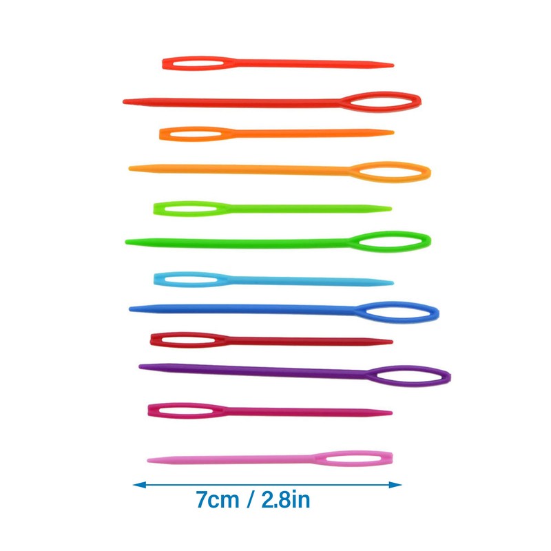 1000PCS Large Eye Plastic Sewing Needles Yarn Needles Weaving Needles
