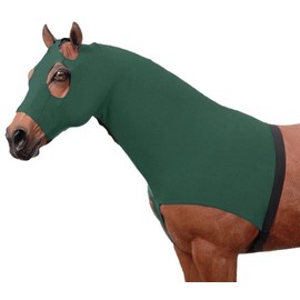 Tough 1 Spandex Mane Stay Hood, Hunter Green, Large