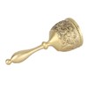 Hand Call Bell 4.7in Long Pure Brass Exquisite Carved Pattern